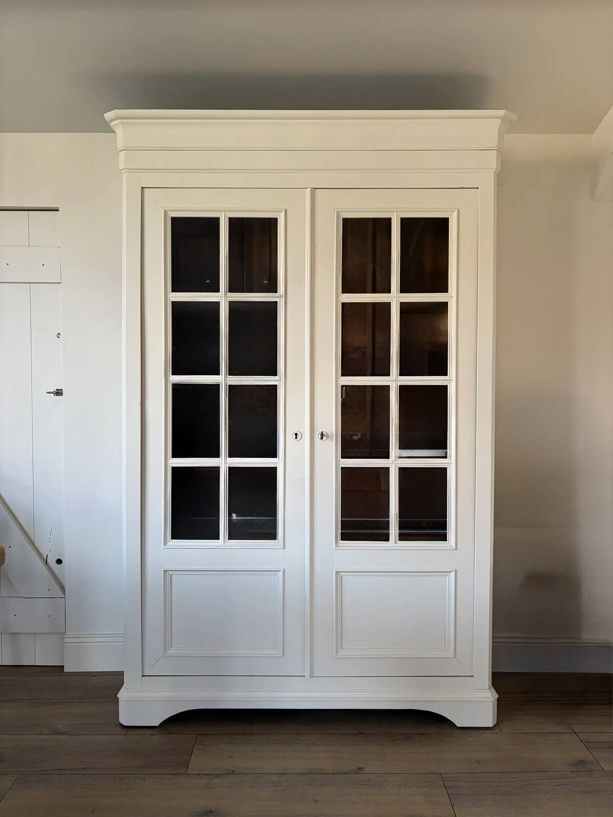 Oak and cherry display cabinet