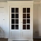 Oak and cherry display cabinet