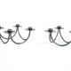 Set of silver-plated candlesticks by Berg Denmark with square bases, 1970s
