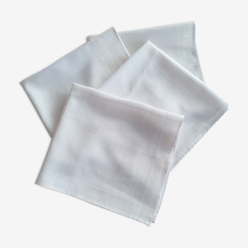 Set of white old napkins