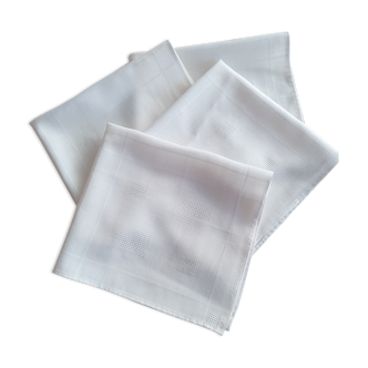 Set of white old napkins