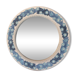 Miroir en céramique floral fait main
