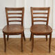 Lot de 2 chaises de bistrot vintage en bois