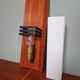 Scandinavian wall light in opaline and teak, 1960s