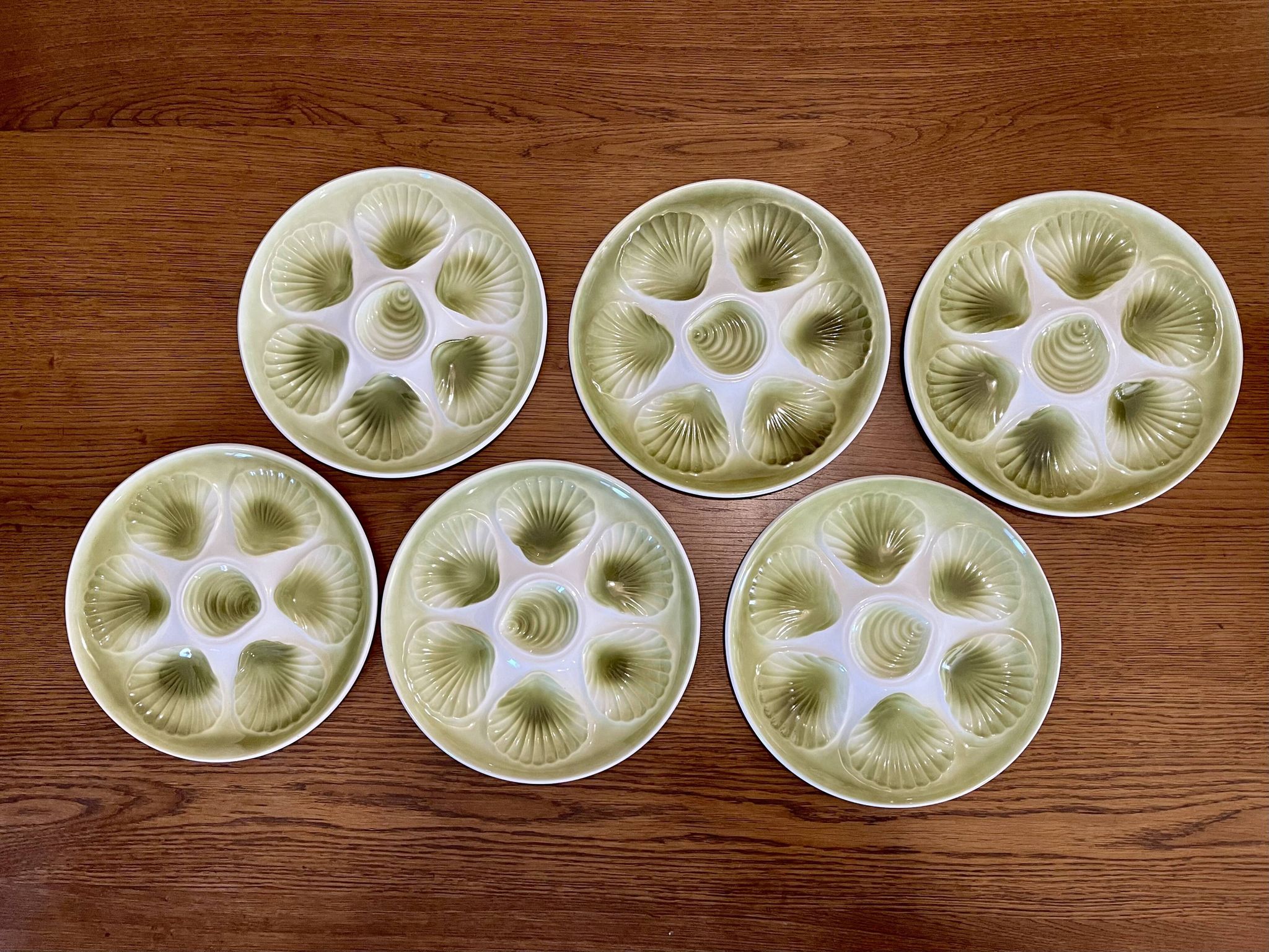 Lot de 6 assiettes à coquillages