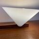 Teak and acrylic wall lamp