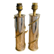 Duo pieds de lampe Ercuis
