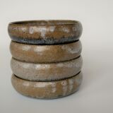 Series of 4 plates vintage bowls in pyrity sandstone