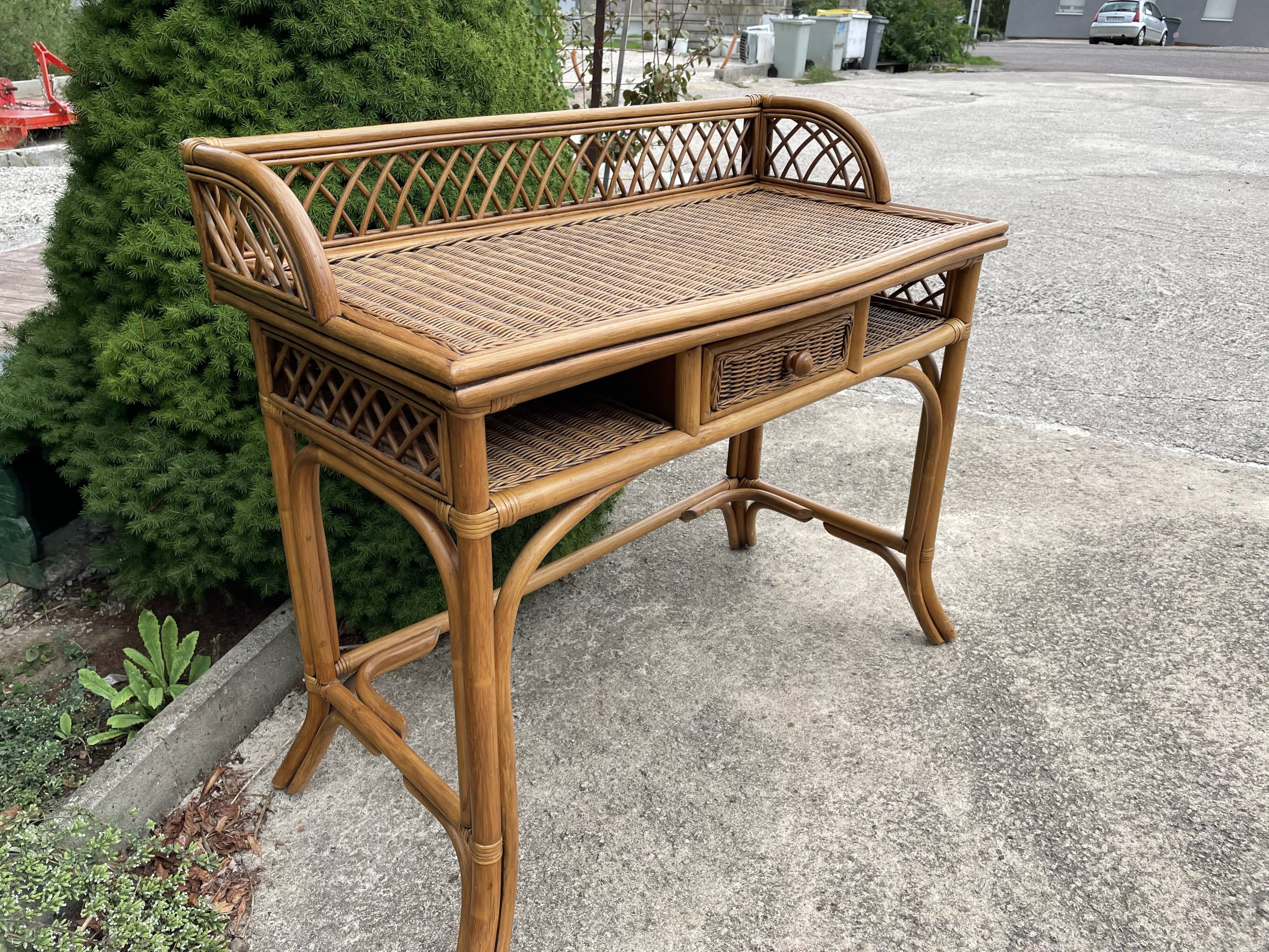 Rattan desk