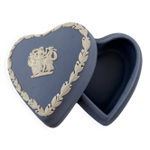 Blue heart jewelry box Wedgwood jasper ware