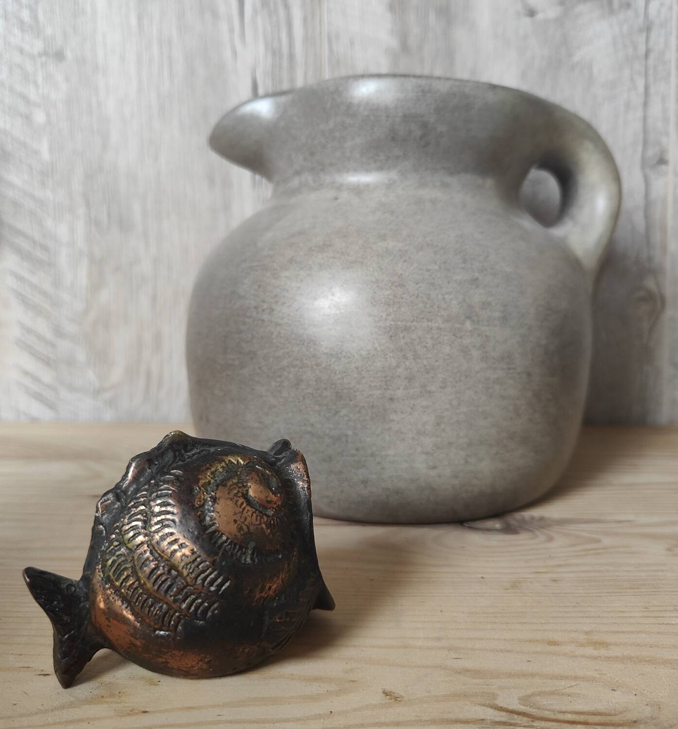 Cendrier poisson bronze