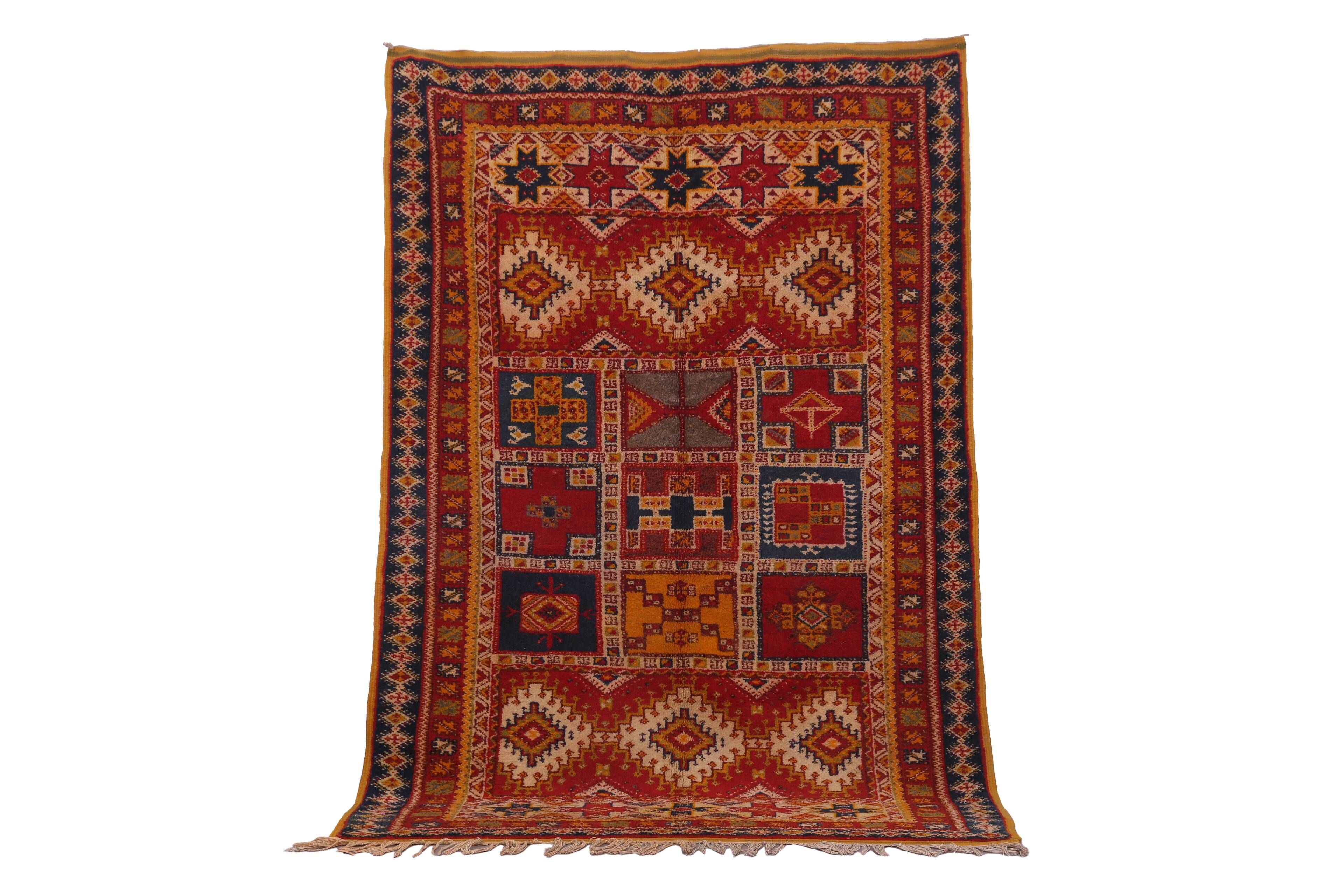 Vintage Moroccan Taznakht Rug 166 x 252 cm - Berber Wool Rug - Handmade Rug