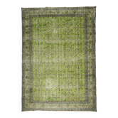 Vintage Green Floral Turkish Carpet 323 x 227 cm