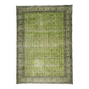Vintage Green Floral Turkish Carpet 323 x 227 cm