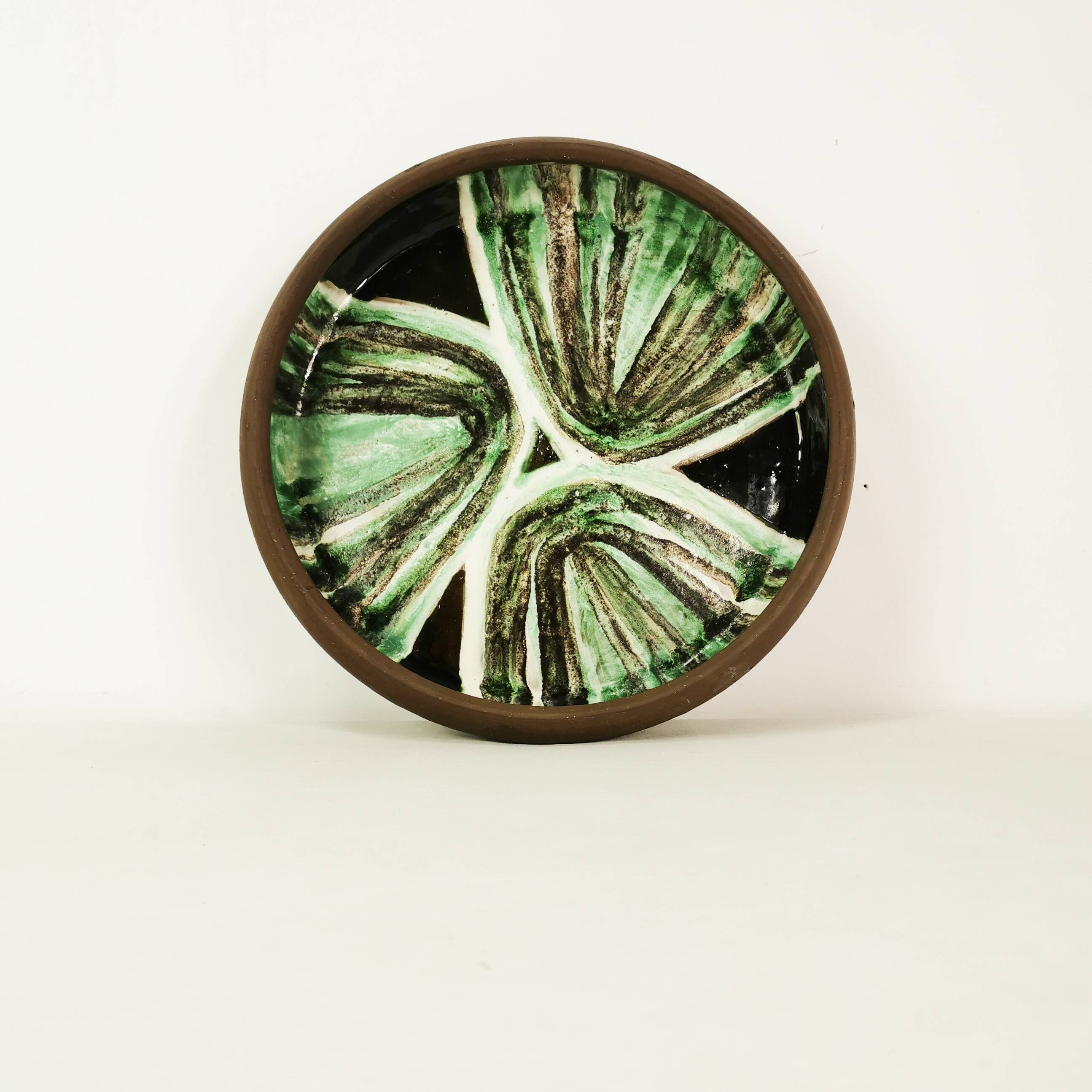 Duża, ceramiczna patera- misa Mid Century, Dania, lata 60.