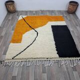 Handmade natural Berber rug 3x2 m