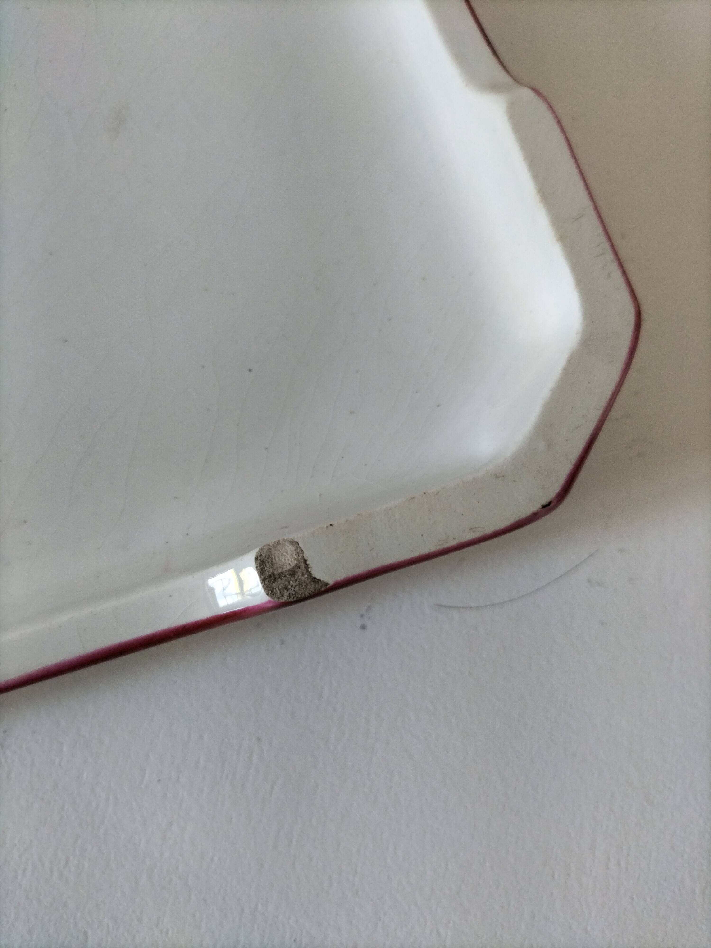 Antique KG Lunéville trivet – Hand-decorated floral design