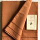 Antique linen and cotton towel dyed terracotta