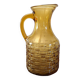 Vase / carafe en verre moutarde retro