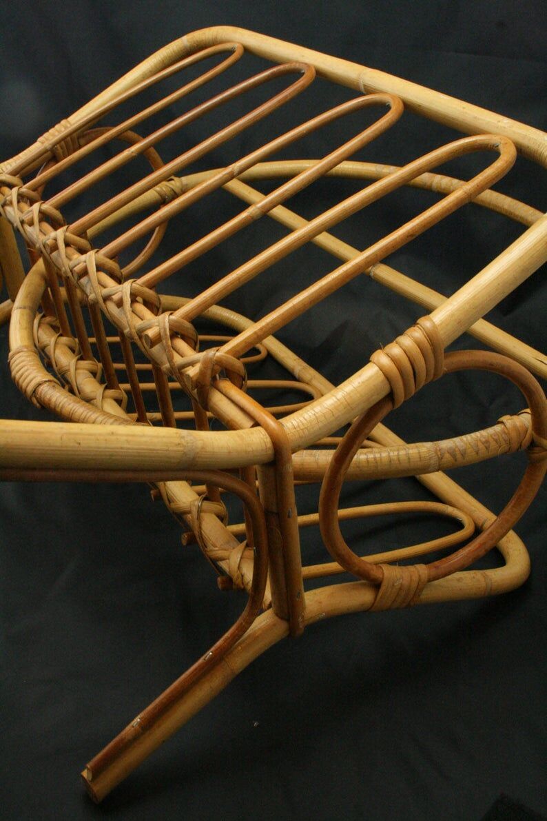 Vintage bamboo magazine holder