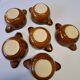Set of 6 ear bowls in stoneware in very good condition.