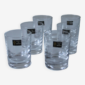 Series of 6 'Sèvres crystal' glasses