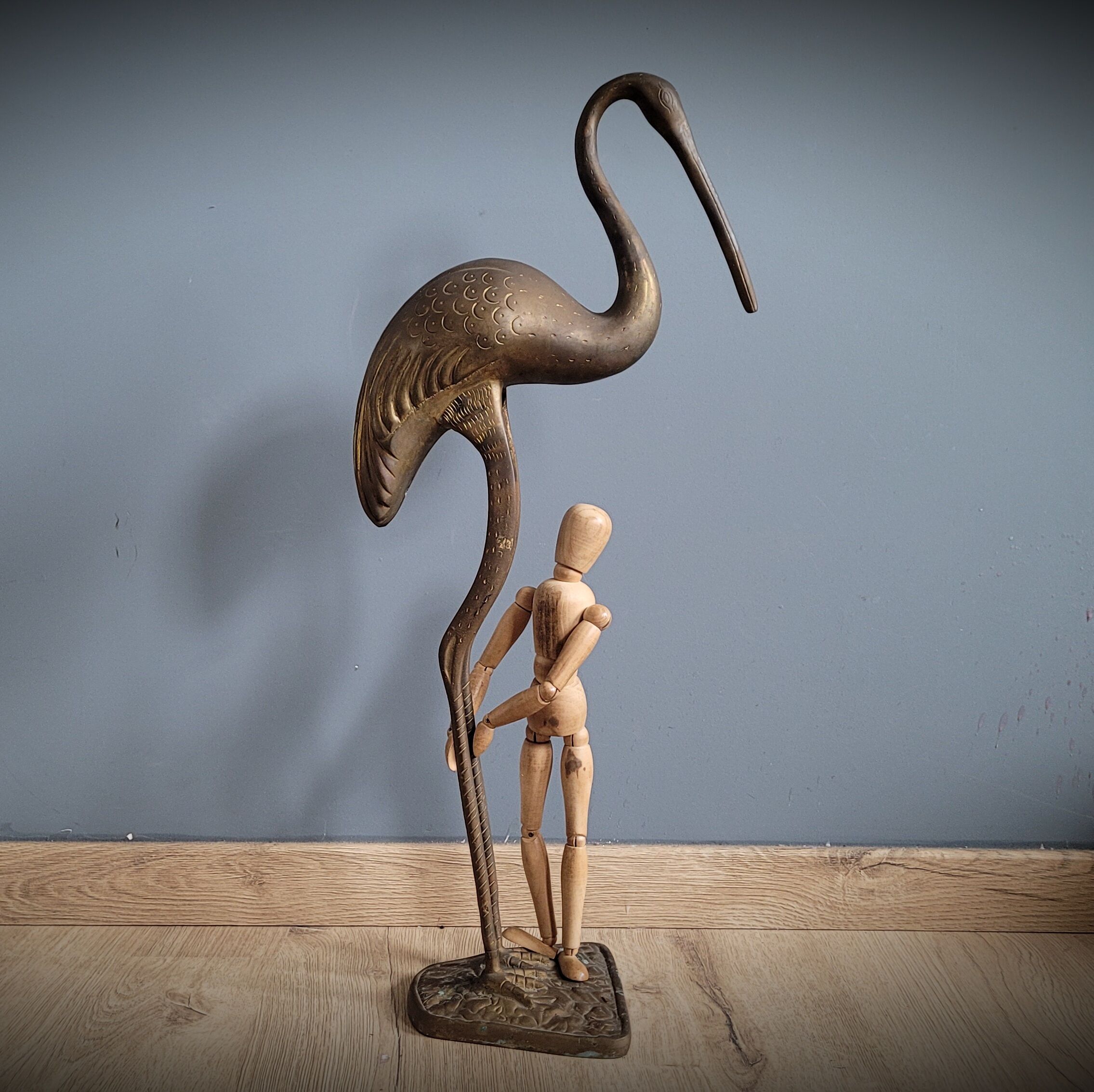 Bronze flamingo
