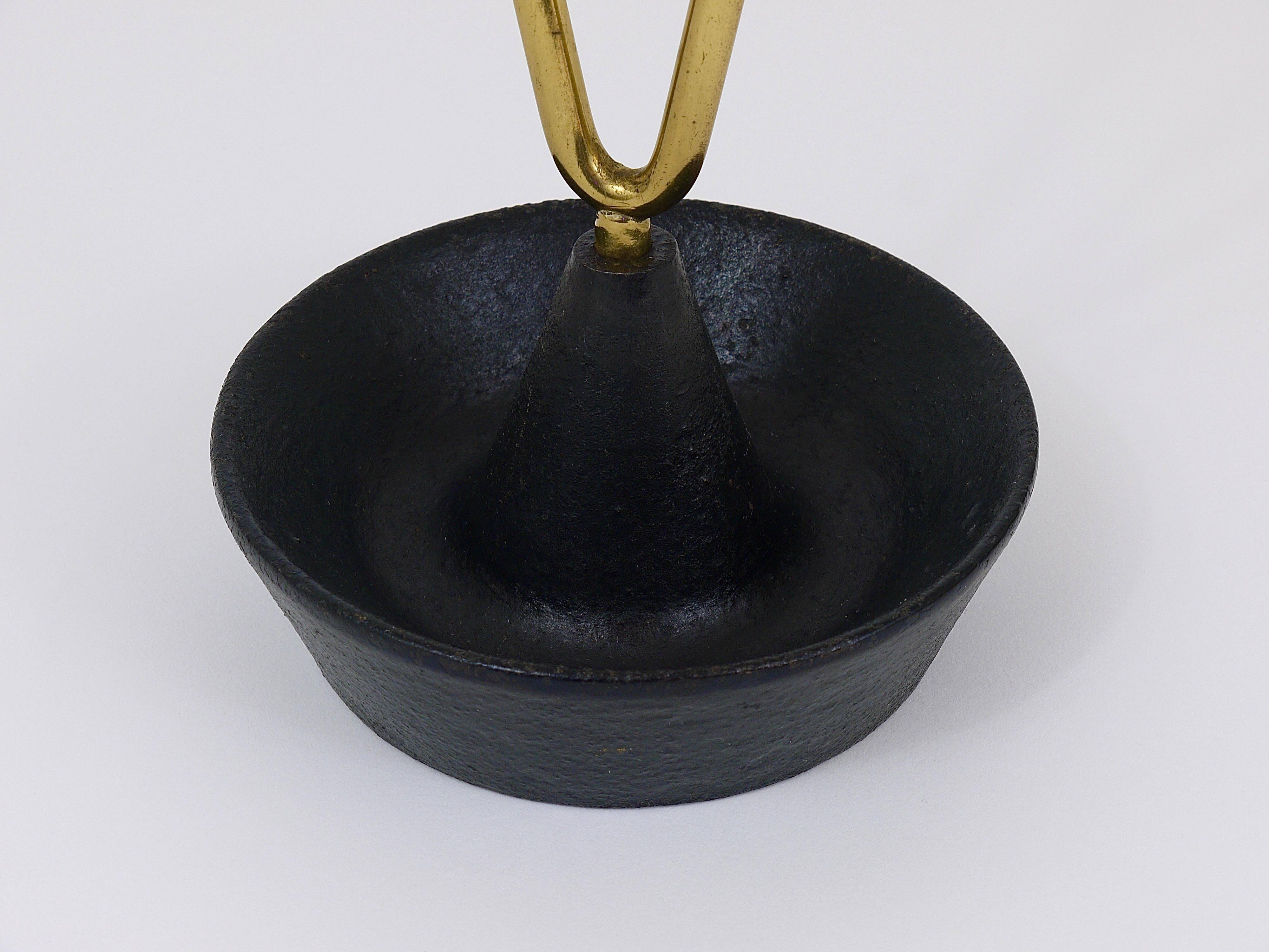Carl Auböck Umbrella Stand in Brass and Cast Iron, Mid-Century, Austria, 1950s