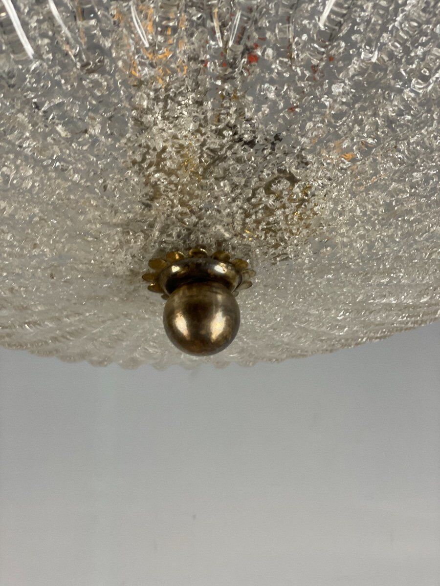 Ceiling chandelier in murano art deco glass
