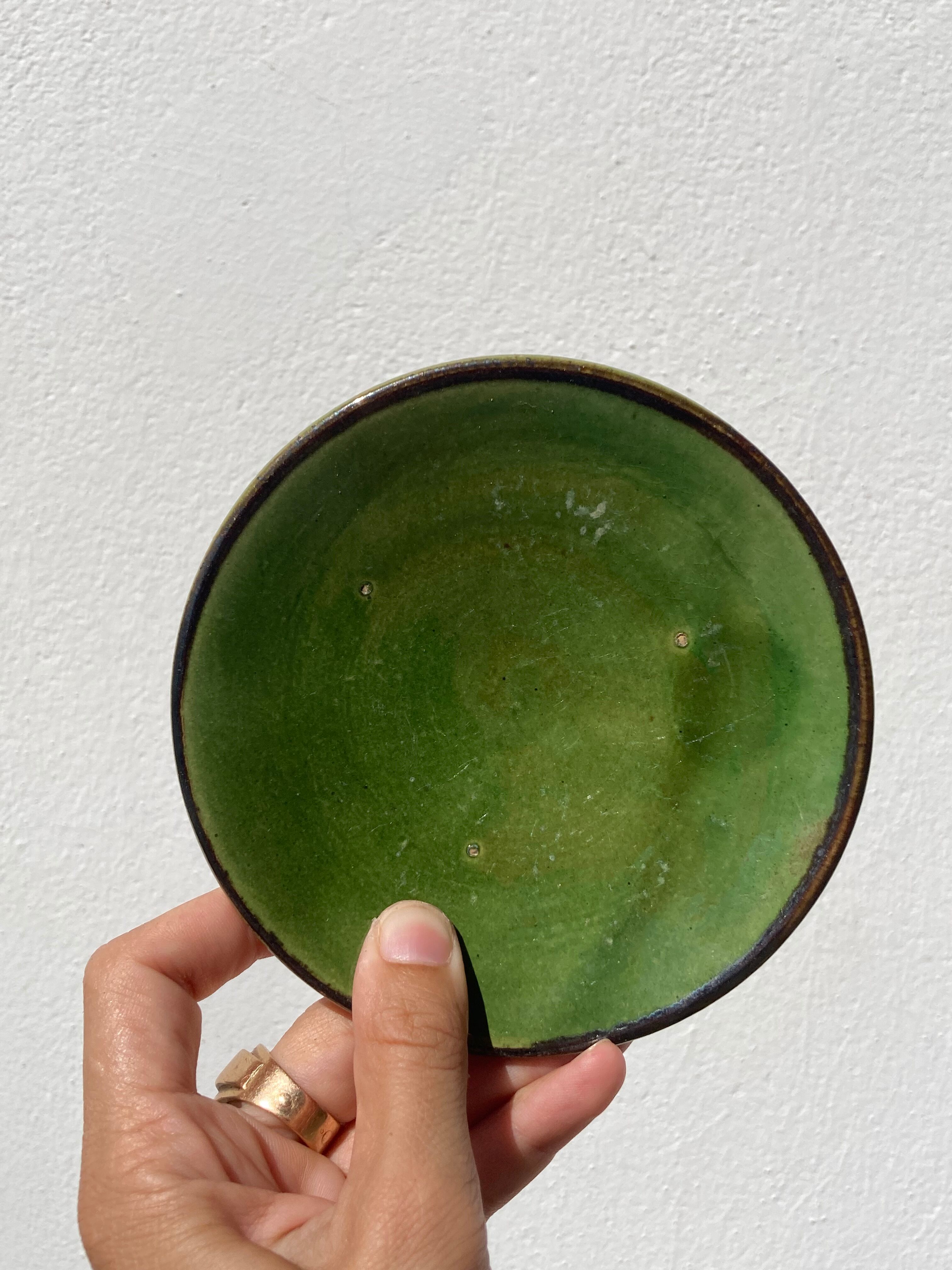 Coffee service signed Poterie de Marnaz including cups and pitcher in glazed terracotta