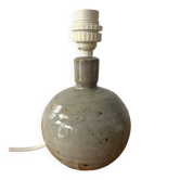 Pied lampe boule en grès années 60