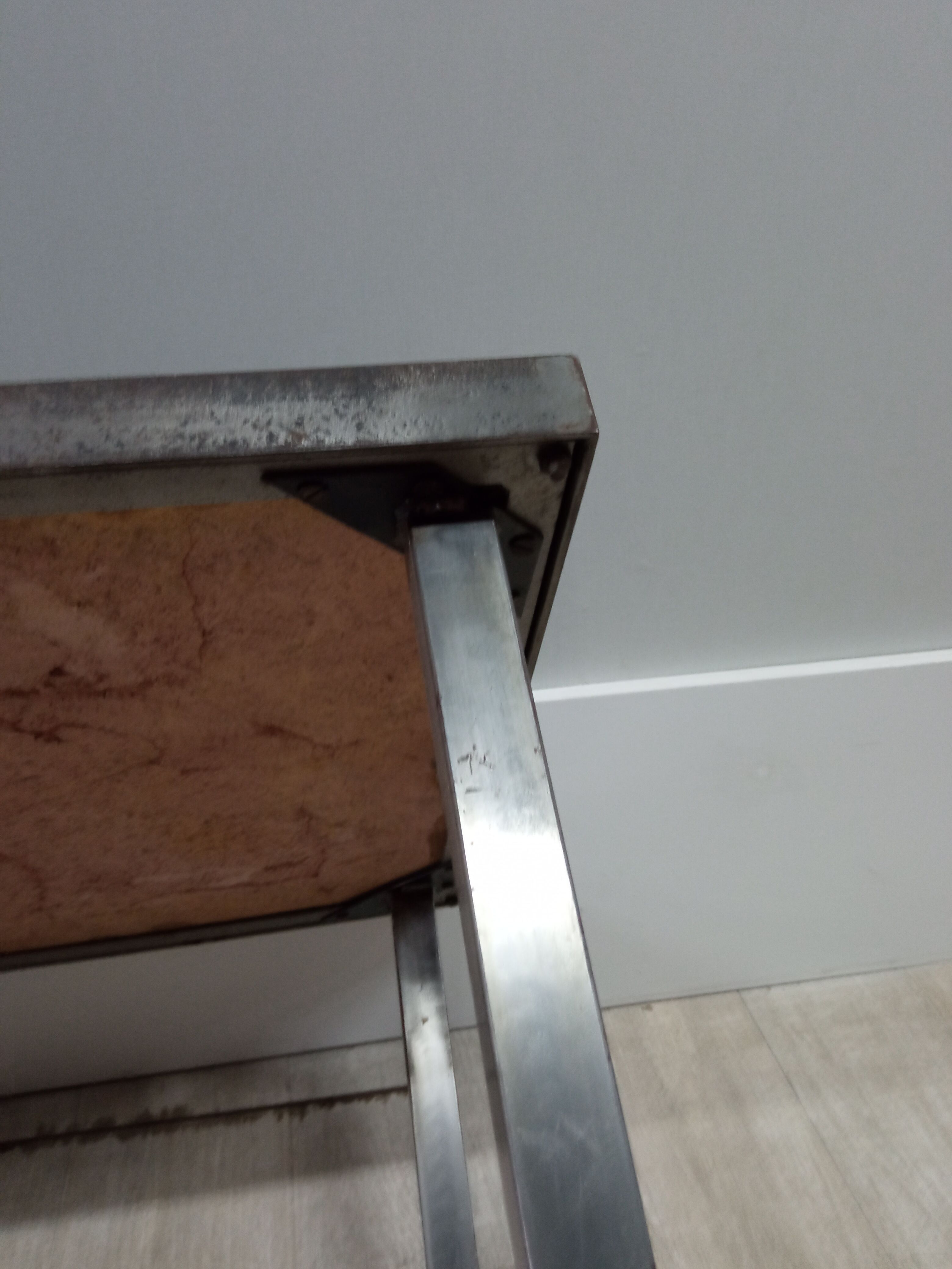 Coffee table in enamelled lava stone