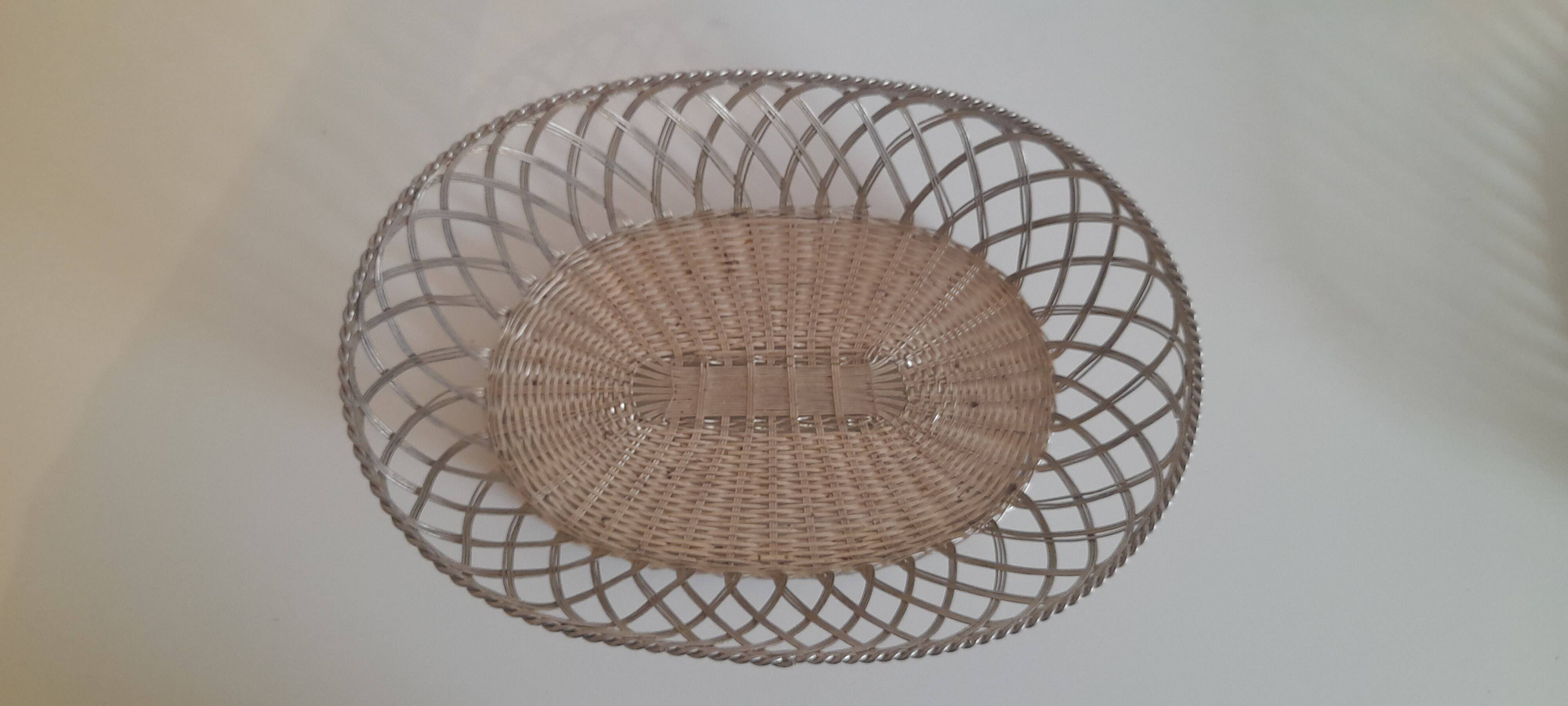 Braided metal basket