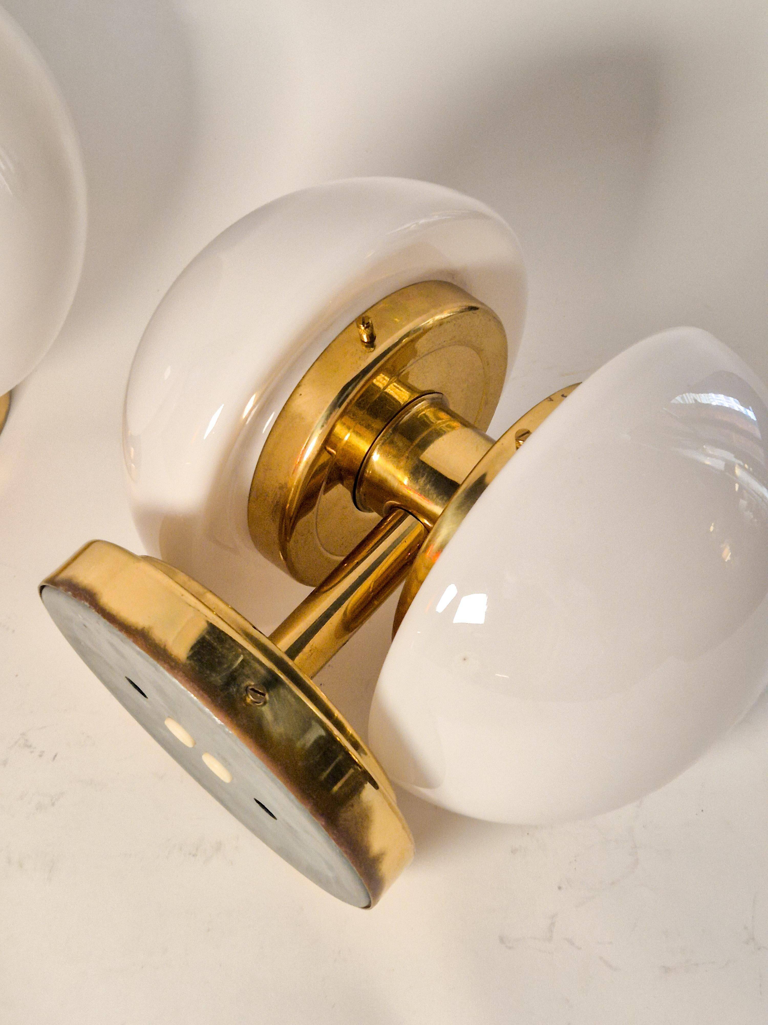 Wall/ceiling lamp in brass model "BAU" by Klaus Michalik, Midcentury.