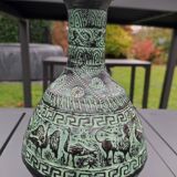 Ancient Greek/Rhodes amphora vase, with inclusions of animal decorations Greek mythology