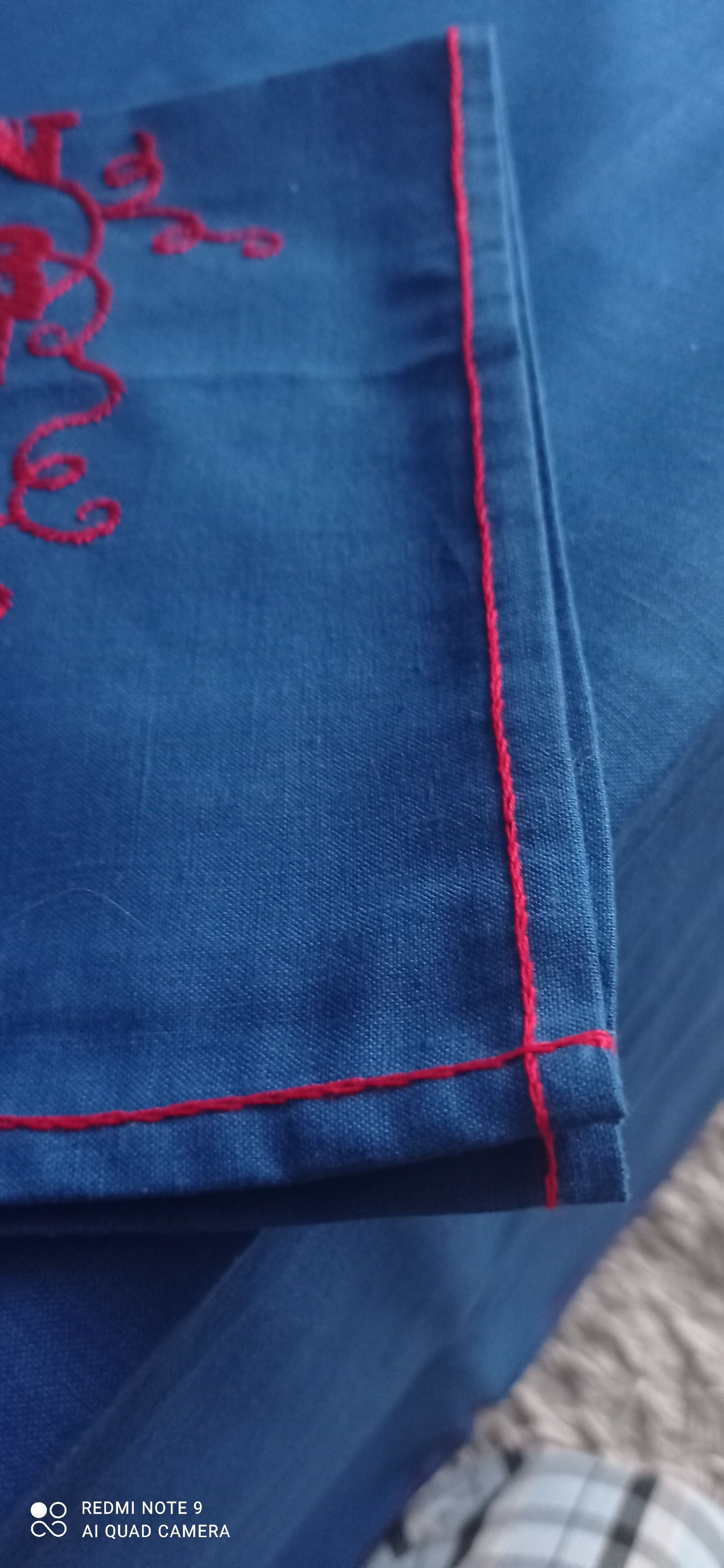 Old embroidered tablecloth