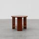 Round Art Deco coffee table in burl veneer, France ca. 1920