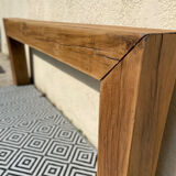 Solid oak beam console