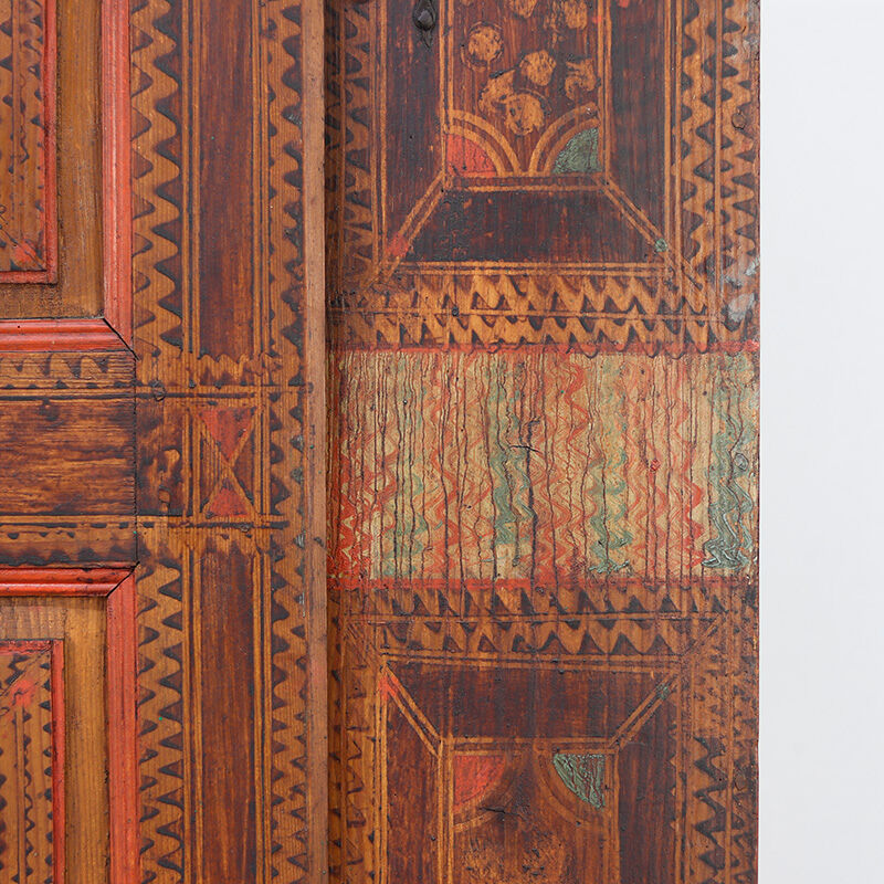 Painted folk art bridal wardrobe 1816