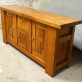brutalist elm sideboard, 1970