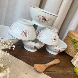 6 porcelain bowls "birds"