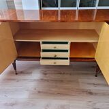 Art Deco sideboard in burr walnut from the 40s
