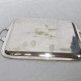 Serving tray with liqueur or other silver metal old art nouveau hallmark