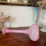Vase en opaline  rose 32,5cm