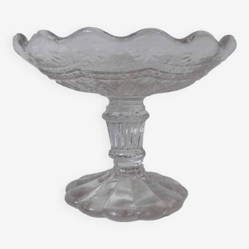 Plate on foot glass compote