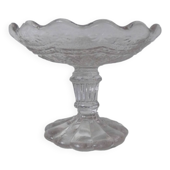Plate on foot glass compote