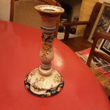 Candlestick faience decor vieux rouen