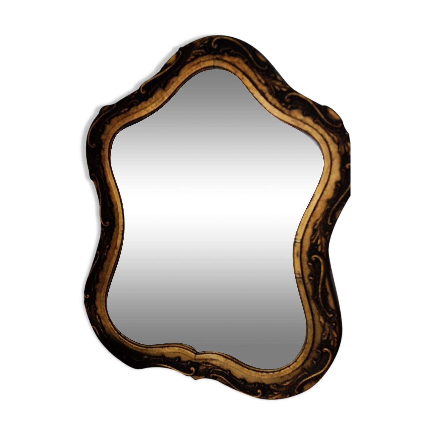 Golden mirror, 44x36 cm