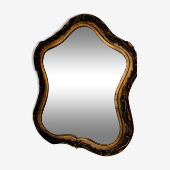 Miroir doré, 44x36 cm