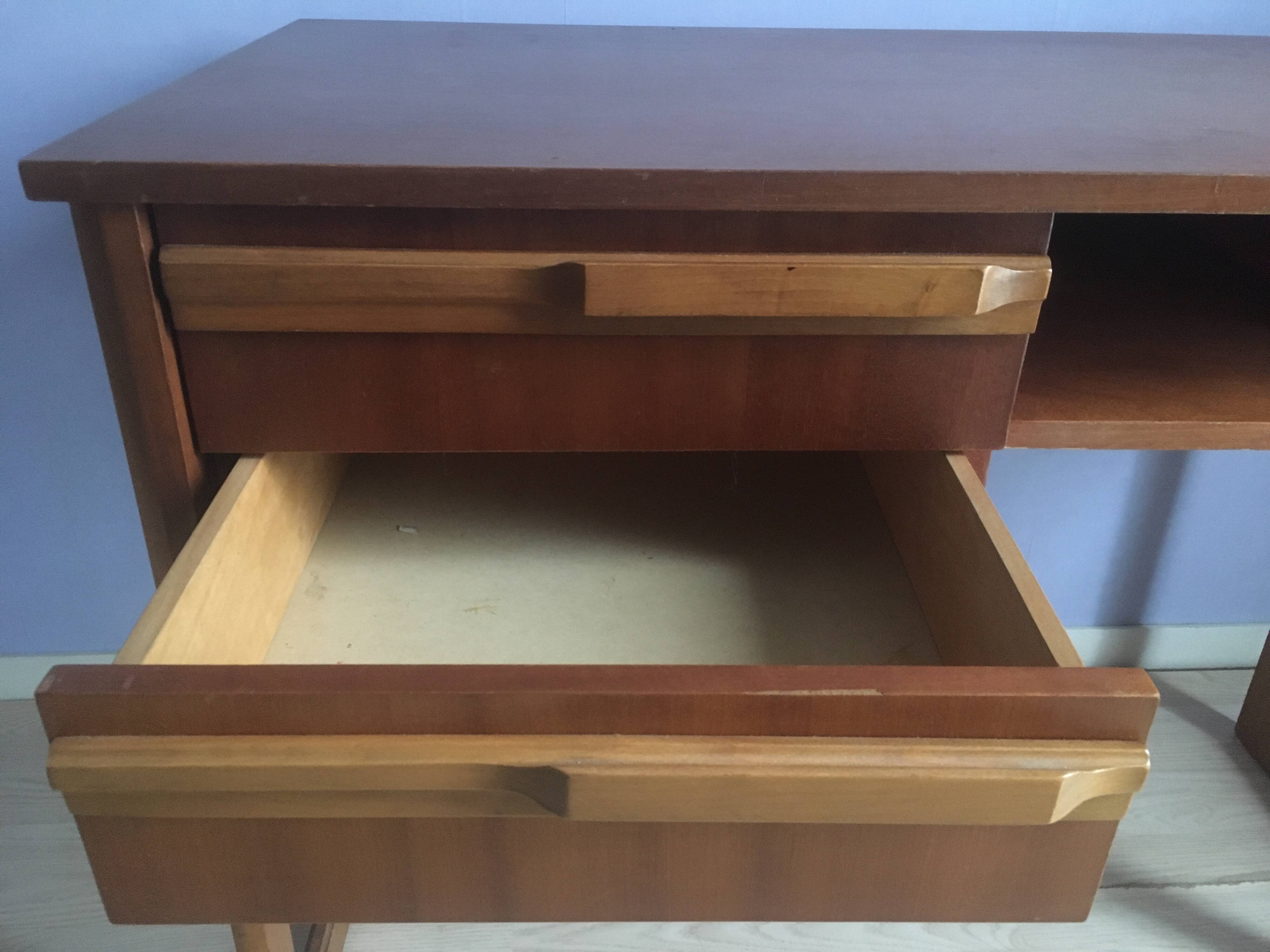 Vintage wooden desk, Scandinavian style, 1970s